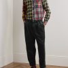 Cropped Pleated Cotton-Corduroy Trousers - OU Cropped Pleated Cotton-Corduroy Trousers - OU