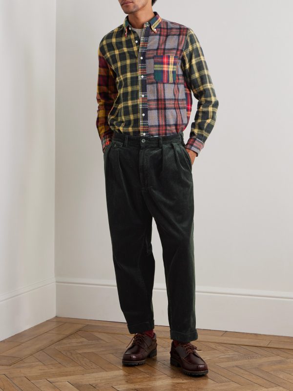 Cropped Pleated Cotton-Corduroy Trousers - OU Cropped Pleated Cotton-Corduroy Trousers - OU