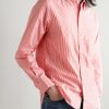 Button-Down Collar Striped Cotton Shirt - FR Button-Down Collar Striped Cotton Shirt - FR