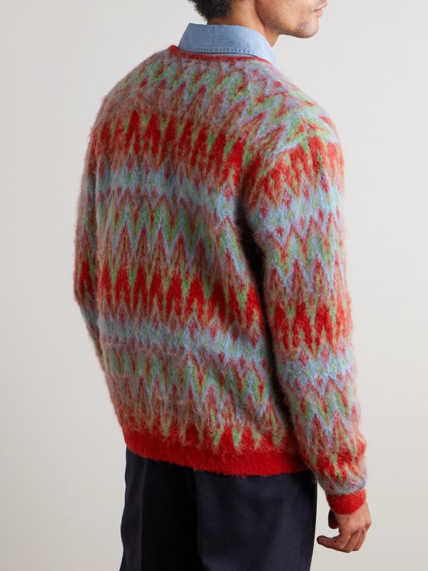 Jacquard-Knit Cardigan - BK Jacquard-Knit Cardigan - BK