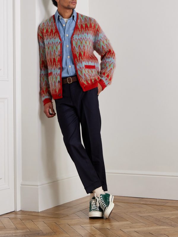 Jacquard-Knit Cardigan - OU Jacquard-Knit Cardigan - OU