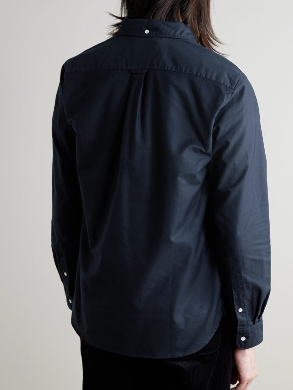 Button-Down Collar Cotton Oxford Shirt - BK