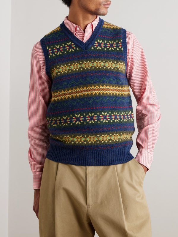 Fair Isle Wool-Blend Sweater Vest - FR