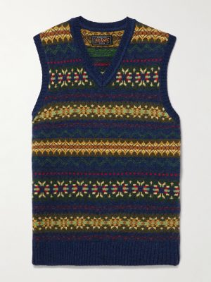 Fair Isle Wool-Blend Sweater Vest