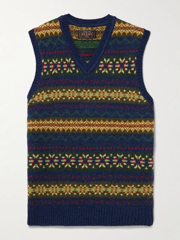 Fair Isle Wool-Blend Sweater Vest