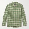 Button-Down Collar Checked Cotton-Dobby Shirt