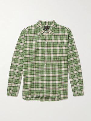 Button-Down Collar Checked Cotton-Dobby Shirt Button-Down Collar Checked Cotton-Dobby Shirt