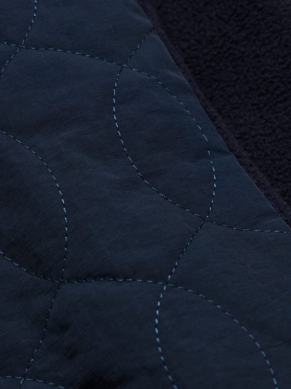 Muffler Boa Logo-Appliquéd Padded Plush-Trimmed Quilted Shell Scarf - CU Muffler Boa Logo-Appliquéd Padded Plush-Trimmed Quilted Shell Scarf - CU