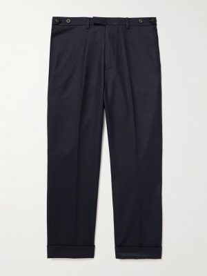 Ivy Cropped Tapered Brushed Wool-Blend Twill Suit Trousers Ivy Cropped Tapered Brushed Wool-Blend Twill Suit Trousers