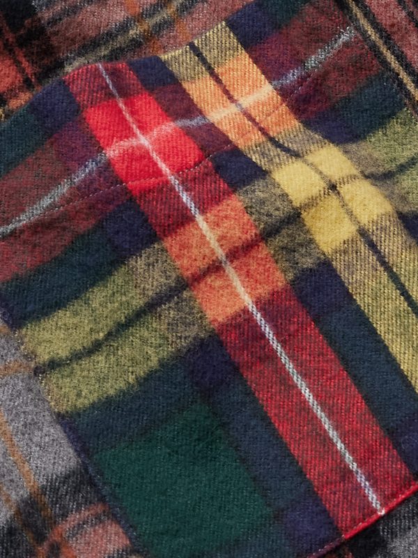 Patchwork Checked Cotton-Flannel Shirt - CU Patchwork Checked Cotton-Flannel Shirt - CU