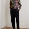 Patchwork Checked Cotton-Flannel Shirt - OU Patchwork Checked Cotton-Flannel Shirt - OU