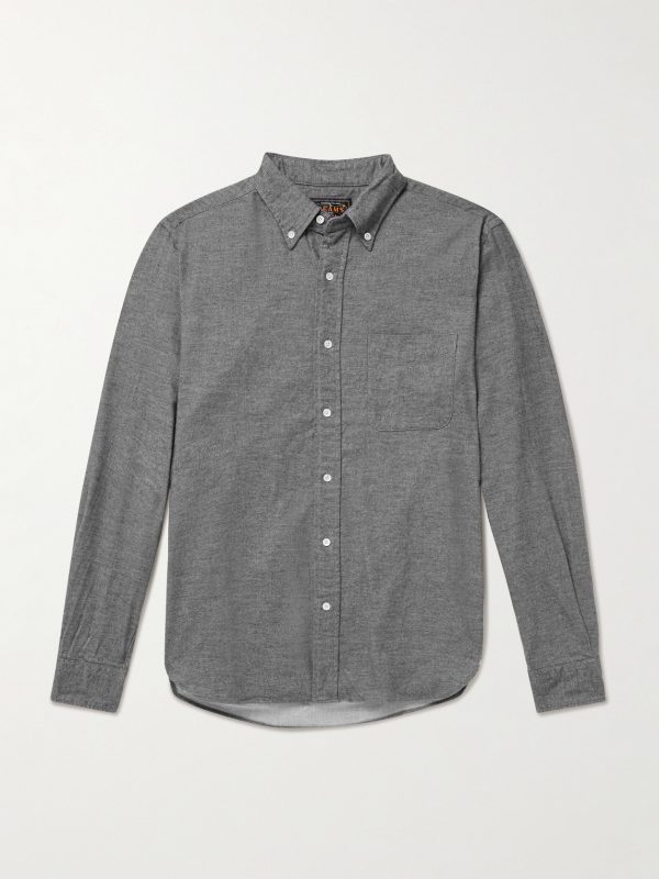 Button-Down Collar Cotton-Flannel Shirt Button-Down Collar Cotton-Flannel Shirt