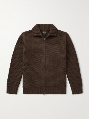 Zip-Up Wool Sweater