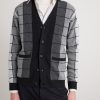 Checked Wool Cardigan - FR