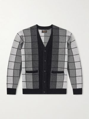 Checked Wool Cardigan Checked Wool Cardigan