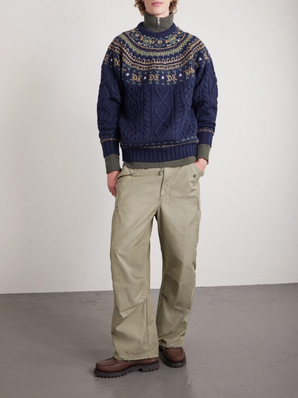 Cable-Knit Wool Sweater - OU