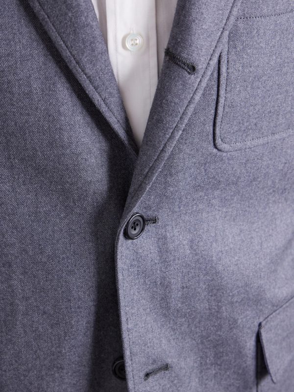 Wool-Blend Flannel Blazer - CU