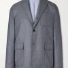 Wool-Blend Flannel Blazer