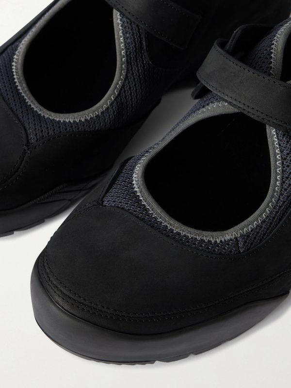Loie Mesh-Trimmed Nubuck Sneakers - CU Loie Mesh-Trimmed Nubuck Sneakers - CU