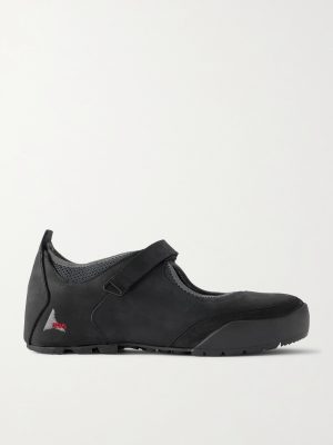 Loie Mesh-Trimmed Nubuck Sneakers Loie Mesh-Trimmed Nubuck Sneakers