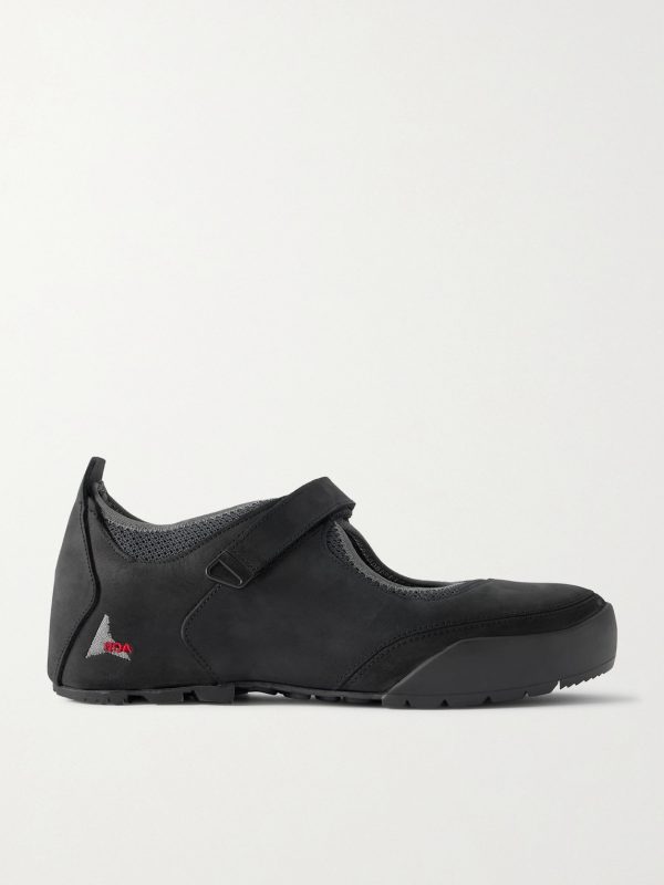 Loie Mesh-Trimmed Nubuck Sneakers Loie Mesh-Trimmed Nubuck Sneakers