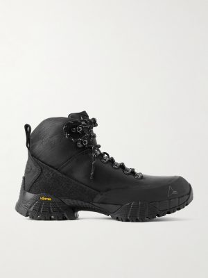 Andreas Hybrid Rubber-Trimmed Leather Hiking Boots Andreas Hybrid Rubber-Trimmed Leather Hiking Boots