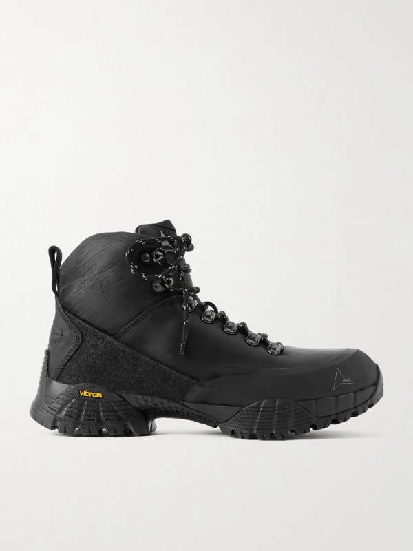 Andreas Hybrid Rubber-Trimmed Leather Hiking Boots Andreas Hybrid Rubber-Trimmed Leather Hiking Boots