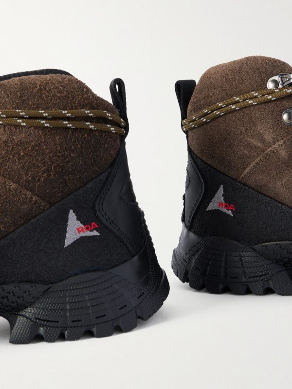 Andreas Hybrid Rubber-Trimmed Suede Hiking Boots - CU