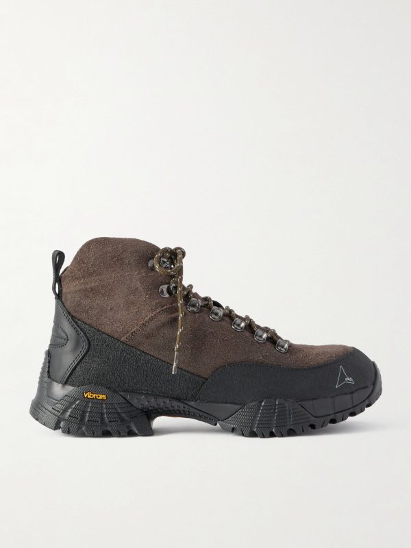 Andreas Hybrid Rubber-Trimmed Suede Hiking Boots
