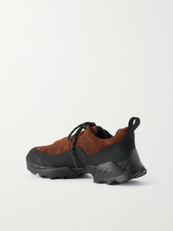 Katharina Rubber and Leather-Trimmed Brushed-Suede Hiking Sneakers - BK Katharina Rubber and Leather-Trimmed Brushed-Suede Hiking Sneakers - BK