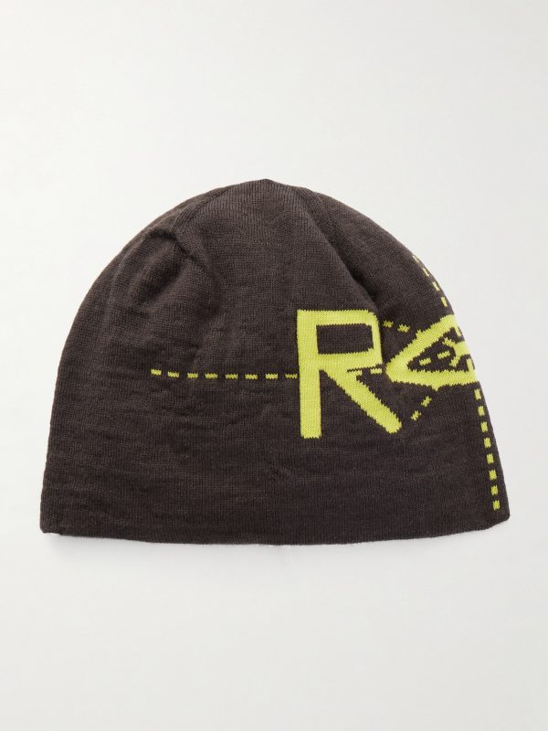 Dial Jacquard-Knit Virgin Wool-Blend Beanie