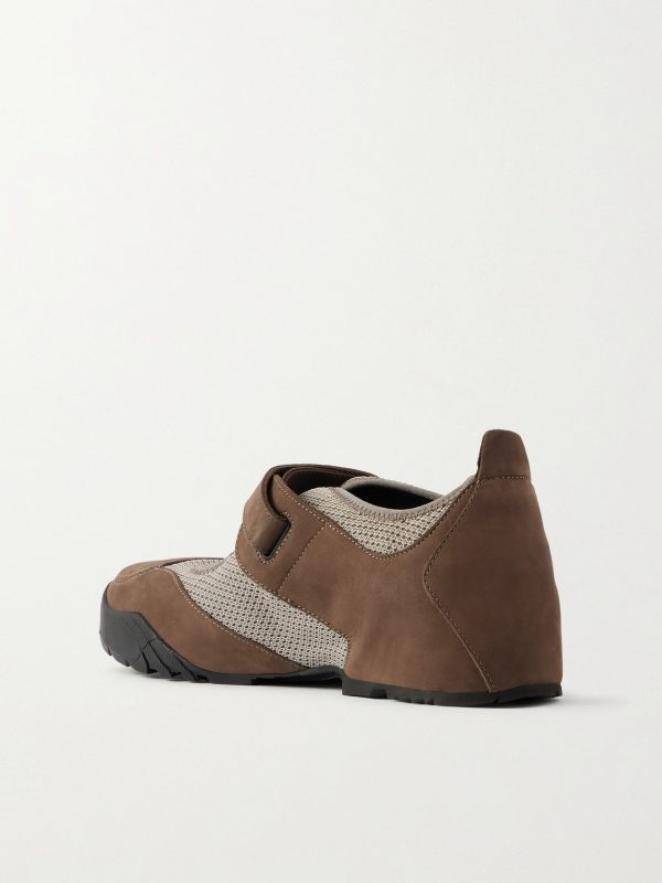 Loie Mesh-Trimmed Nubuck Sneakers - BK Loie Mesh-Trimmed Nubuck Sneakers - BK