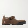 Loie Mesh-Trimmed Nubuck Sneakers Loie Mesh-Trimmed Nubuck Sneakers