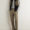 Slim-Fit Straight-Leg Logo-Embroidered Belted Cotton-Blend Twill Trousers - OU