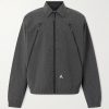 Lamon Logo-Embroidered Micro-Check Shell Jacket Lamon Logo-Embroidered Micro-Check Shell Jacket