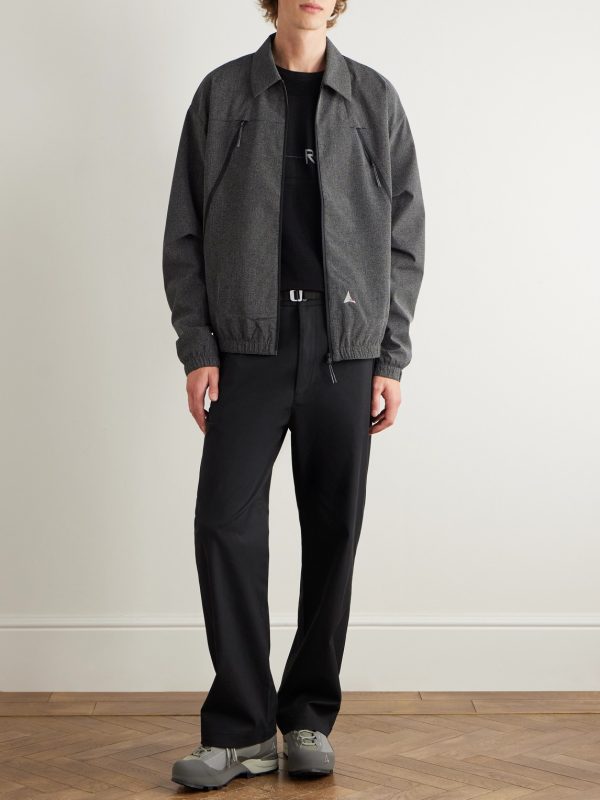 Lamon Logo-Embroidered Micro-Check Shell Jacket - OU Lamon Logo-Embroidered Micro-Check Shell Jacket - OU