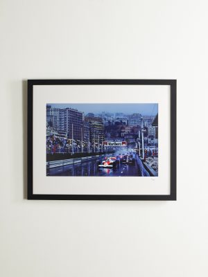 Framed 1985 Monaco GP Print, 16" x 20"