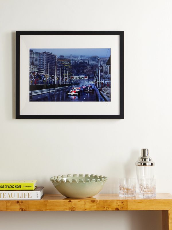 Framed 1985 Monaco GP Print, 16" x 20" - OU Framed 1985 Monaco GP Print, 16" x 20" - OU