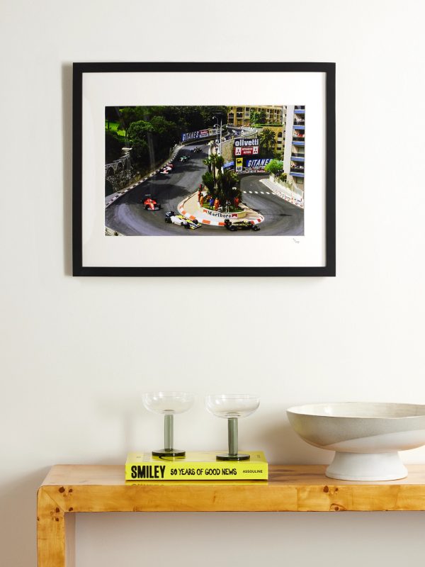 Framed 1984 Monaco GP Print, 16" x 20" - OU Framed 1984 Monaco GP Print, 16" x 20" - OU