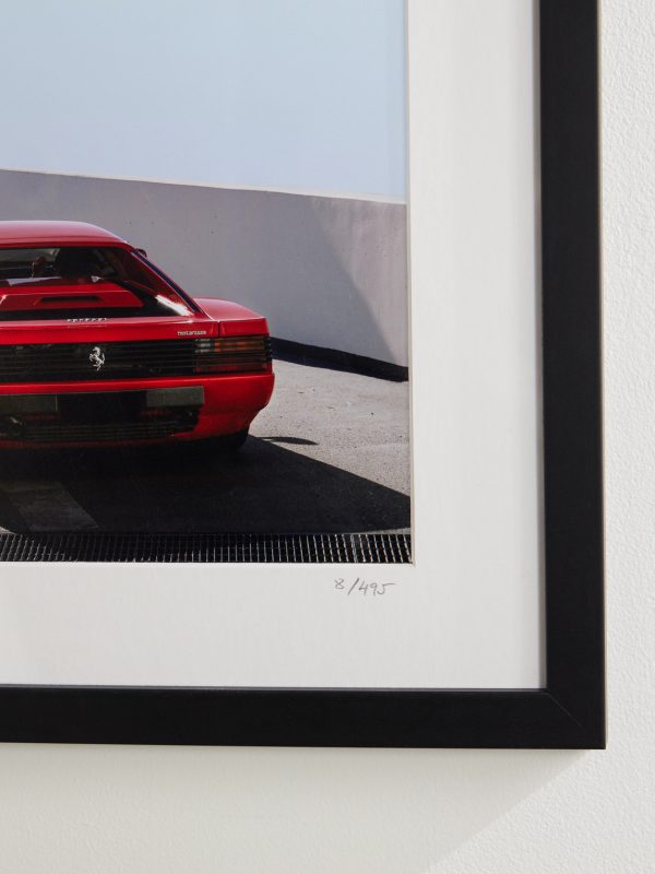 Framed 2018 Ferrari Testarossa Print, 16" x 20" - CU Framed 2018 Ferrari Testarossa Print, 16" x 20" - CU