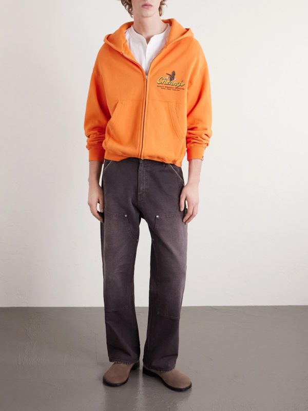 Logo-Print Cotton-Jersey Zip-Up Hoodie - OU Logo-Print Cotton-Jersey Zip-Up Hoodie - OU