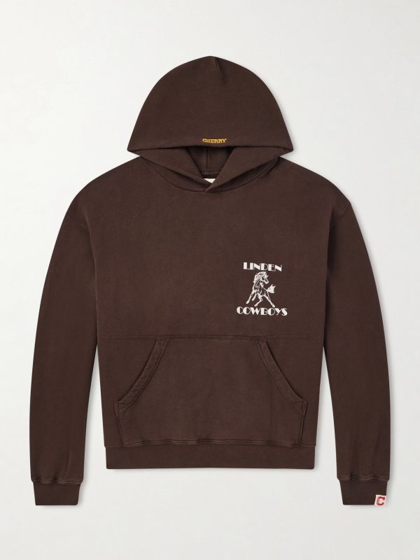 Cowboys Logo-Embroidered Printed Cotton-Jersey Hoodie Cowboys Logo-Embroidered Printed Cotton-Jersey Hoodie