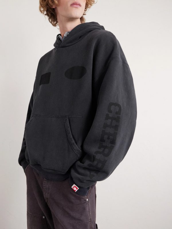 Sun Faded Thermal Cotton-Fleece Hoodie - FR Sun Faded Thermal Cotton-Fleece Hoodie - FR