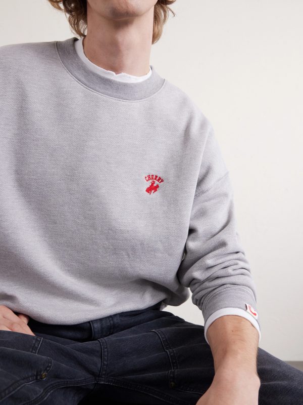 Western Athletic Logo-Embroidered Cotton-Blend Jersey Sweatshirt - CU