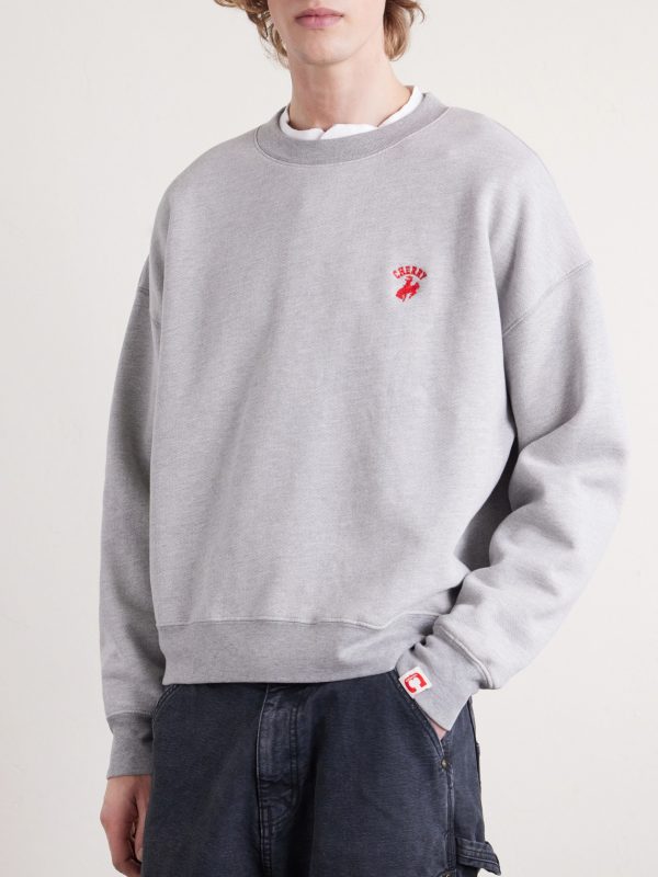 Western Athletic Logo-Embroidered Cotton-Blend Jersey Sweatshirt - FR