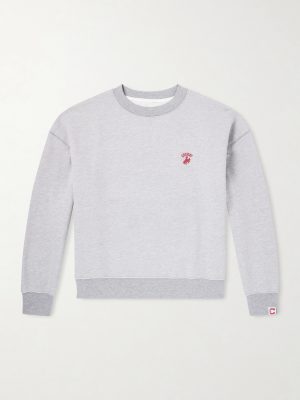 Western Athletic Logo-Embroidered Cotton-Blend Jersey Sweatshirt Western Athletic Logo-Embroidered Cotton-Blend Jersey Sweatshirt