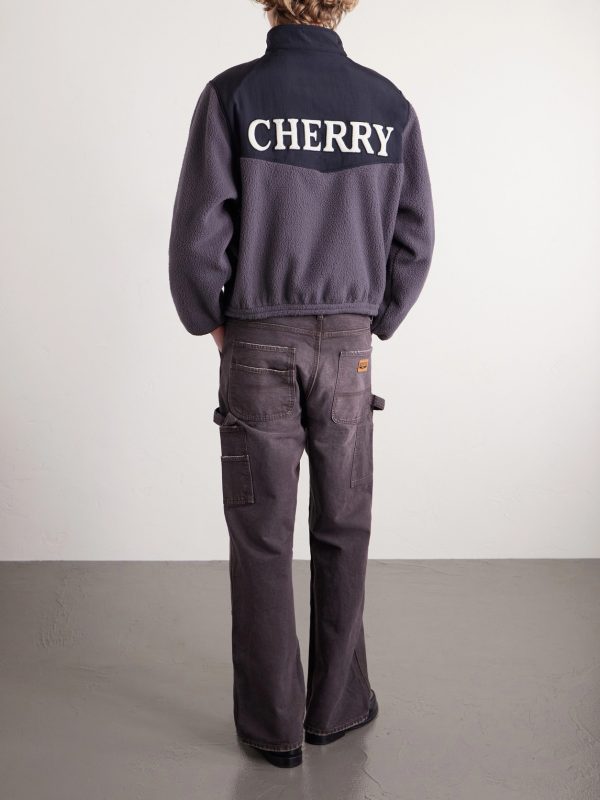 Cropped Logo-Appliquéd Shell-Panelled Fleece Jacket - BK