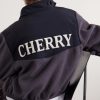 Cropped Logo-Appliquéd Shell-Panelled Fleece Jacket - E1