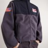 Cropped Logo-Appliquéd Shell-Panelled Fleece Jacket - FR