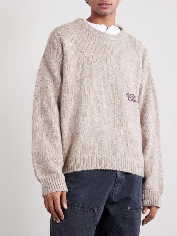 Logo-Embroidered Alpaca-Blend Sweater - FR Logo-Embroidered Alpaca-Blend Sweater - FR